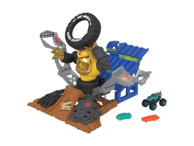 Mattel HPN71 Hot Wheels Monster Trucks Arena Smashers MEGA-Wrex vs. Crushzilla Takedown Playset