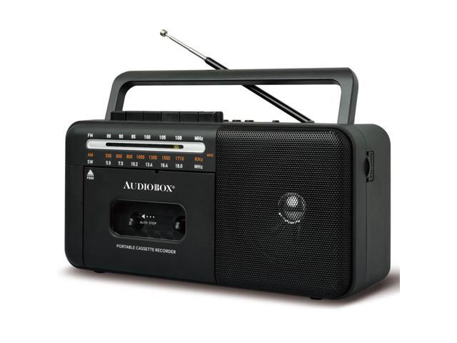 Audiobox RXC15BTBLK Retro Rechargeable Bluetooth Radio and Cassette Player - Black