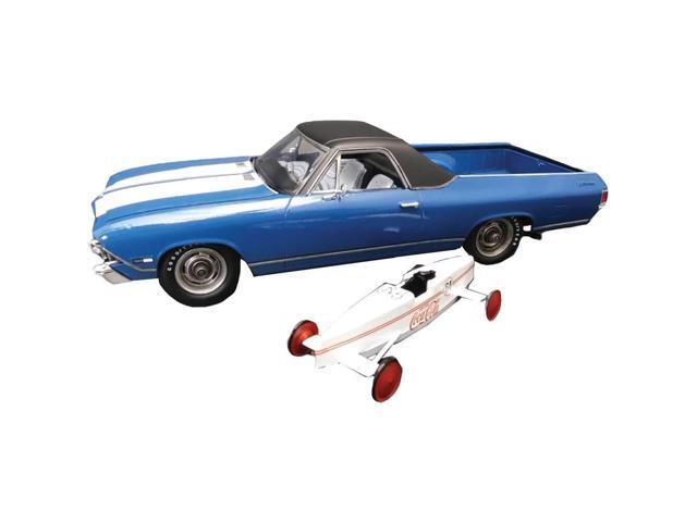 Skill 3 Model Kit 1969 Chevrolet El Camino SS and Soap Box Derby Racing Car 2 in 1 Kit 'Coca-Cola' 1/25 Scale Model Car by AMT