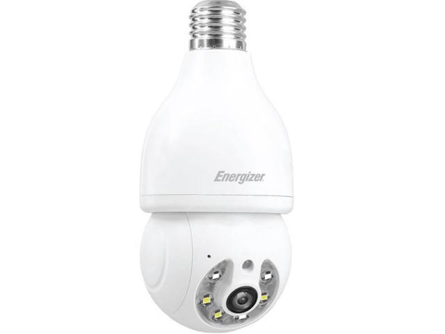 Energizer SOCKETCAMWHT Indoor/Outdoor Light Bulb Socket Dual-Band Wi-Fi Security Camera - White