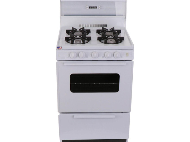 Premier SJK240OP 3 Cu. Ft. Freestanding White Gas Range