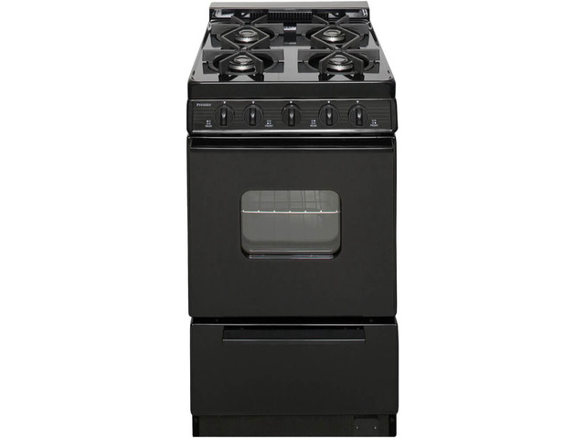 Premier BHK5X0BP 2.4 Cu. Ft. Black Freestanding Gas Range