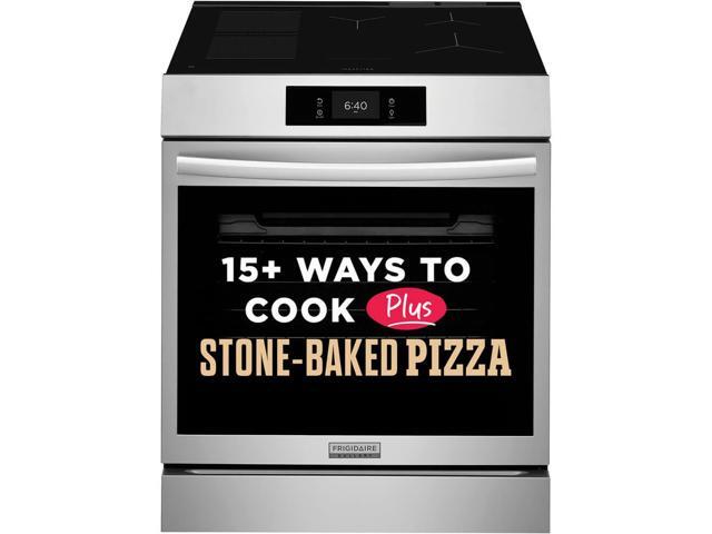 Frigidaire Gallery GCFI3070BF 6.2 Cu. Ft. Stainless Stone Baked Pizza Freestanding Induction Electric Convection Range