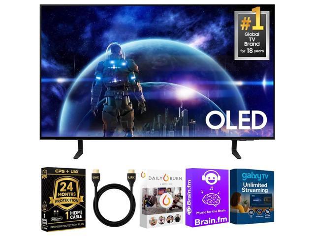 Samsung QN55S90DKIT1 55 inch OLED S90D 4K UHD Smart TV Bundle with Quantum HDR+, 144Hz Gaming, Dolby Atmos, Alexa Buil