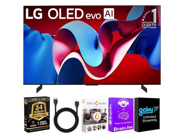 LG OLED55C4KIT1 OLED55C4PUA OLED C4 55 inch HDR 4K Smart OLED TV 144 HZ Refresh Rate + UAX 4K HDMI 2.0 Cable + CPS 24