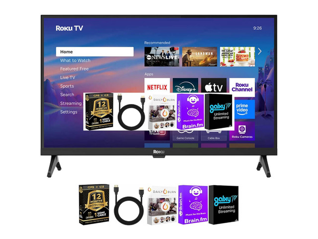 Roku 24R2D5KIT1 24 inch Class Select Series 720p HD LED Smart TV TV Platform WiFi HDMI Input Mobile App Compatible Inc