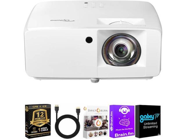 Optoma GT2000HDKIT1 Ultra Compact Short Throw Full HD Laser Projector 1080p HDR Home Theater WiFi Bluetooth Speaker Co
