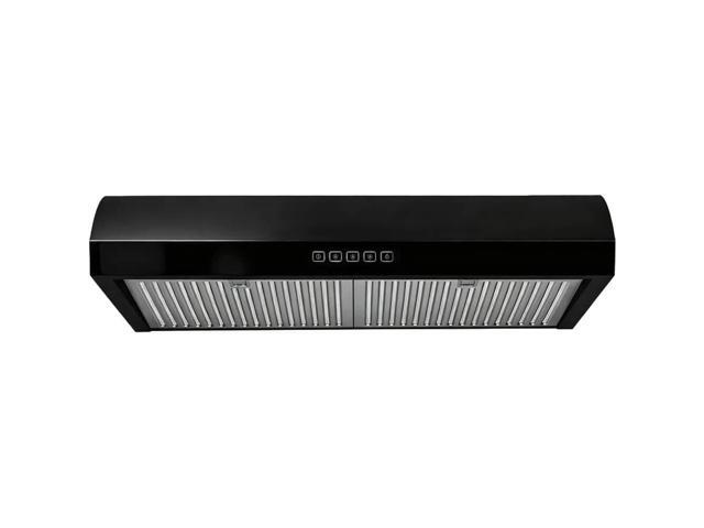 HAUSLANE UCB018BLK30 30 inch Black Convertible Under Cabinet Range Hood
