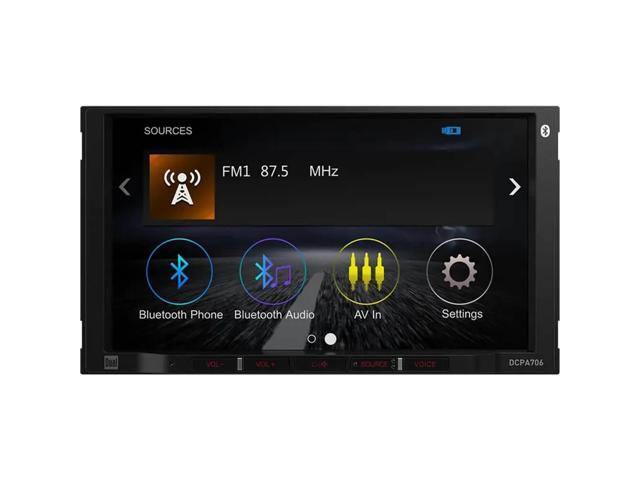 Dual DCPA706 7 inch AV Media Receiver with Apple CarPlay and Android Auto