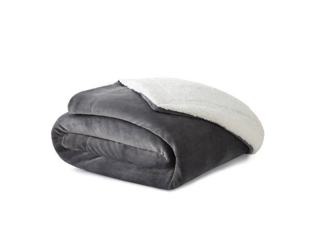 Malouf WK6080GR The Weekender Sherpa Blanket - Queen