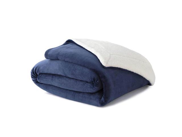 Malouf WK6080NV The Weekender Sherpa Blanket - Queen - Navy