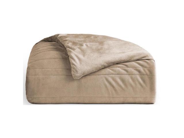 Malouf MA3648DR05WB Anchor 5lb Weighted Throw Blanket- Tan