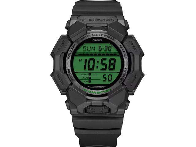 Casio GD010BEG1 GD-010 Series G-Shock Mens Digital Watch - Black/Green