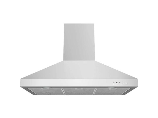 HAUSLANE WM530SS36B 36 inch Stainless Wall Mount Chimney Range Hood