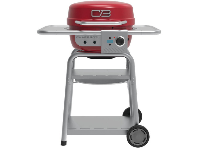 Char-Broil 26302146 Bistro Pro Electric Grill and Griddle with Charcoal Mode - Red