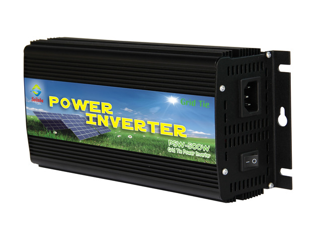 Solinba 500w on grid tie pure sine wave power inverter DC22-56v to AC 90-130v, 46-65Hz, USA plug, black color