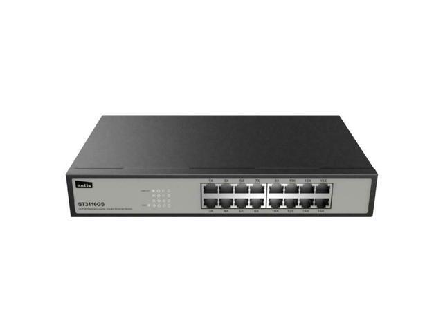 Netis ST3116GS 8 Port 16 Port Unmanaged 10/100/1000M Gigabit Ethernet Rackmount Switch Plug-and-Play and Effective Power Saving Technology...
