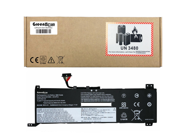 GREENTECH L19M4PC0 L19C4PC0 BATTERY FOR LENOVO LEGION 5 15ARH05 15IMH05 IDEAPAD Y550-14 15.36V 60WHR