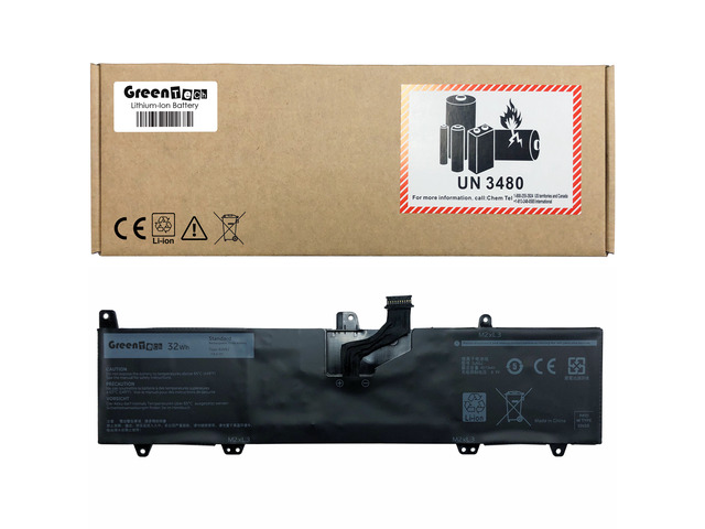 GREENTECH 0JV6J 8NWF3 BATTERY FOR DELL INSPIRON 3162 3164 3168 3179 3180 3185 7.6V 32WHR 4 CELL BATTERY PGYK5