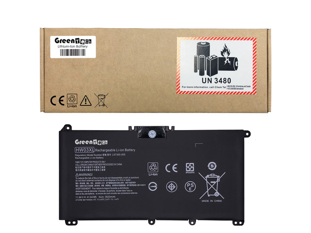 GREENTECH HW03XL L97300-005 BATTERY FOR HP 240 245 250 255 G9 HP PAVILION 15-EG 15-EH 17-CP 11.34V 41WHR HSTNN-IB90
