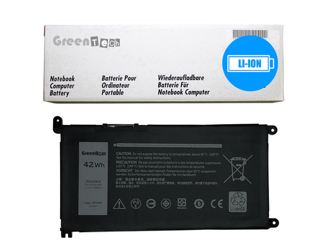 GREENTECH JPFMR BATTERY FOR DELL CHROMEBOOK 3100 3400 5488 5493 5593 42WH 65N6H 07GDY 16DPH 11.4V 42WHR