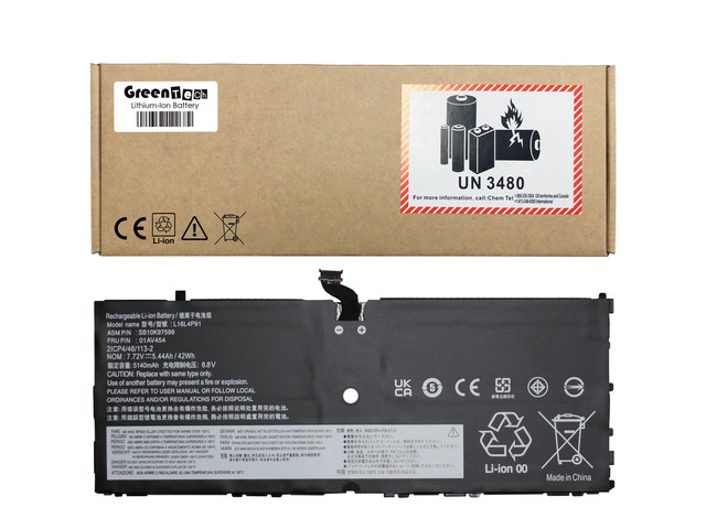 GREENTECH 01AV454 L16L4P91 BATTERY FOR LENOVO THINKPAD X1 TABLET 3RD GEN 42WH SB10K97599 5B10W13919 SB10T83162