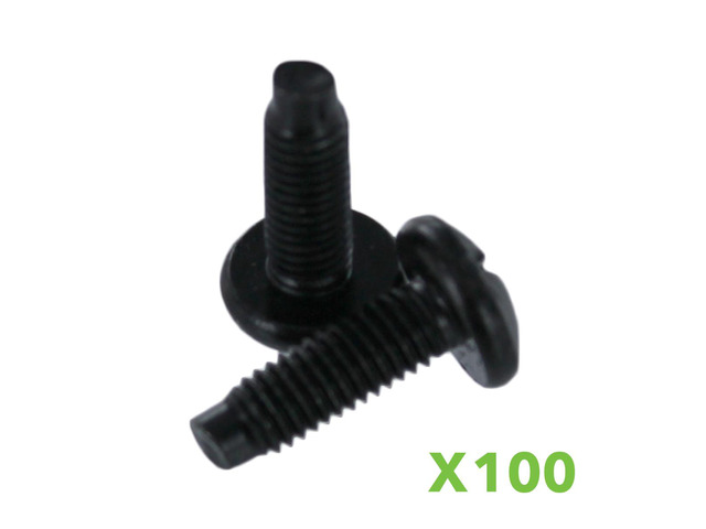 Navepoint 10-32 Pan Phillips Pilot Point Screws For Rack Mount Server Shelves Cabinets 3/8 Inch, Set Of 100
