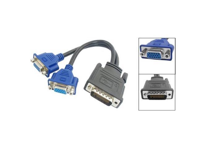 DMS-59 Pin Male to 2 Dual VGA Female Y Splitter Video Card Adapter Cable