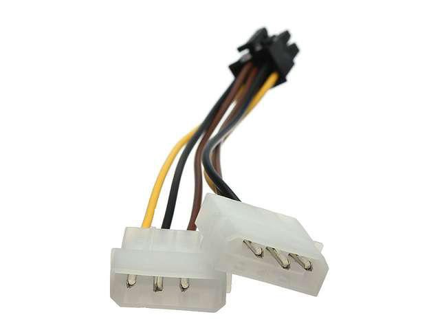 2 X 4-Pin Molex IDE to 6 Pin PCI-E Graphic Card Power Adapter Connector converter Cable,Dual 4 Pin Molex IDE to 6 Pin PCI-E Graphic Card Power Adapter
