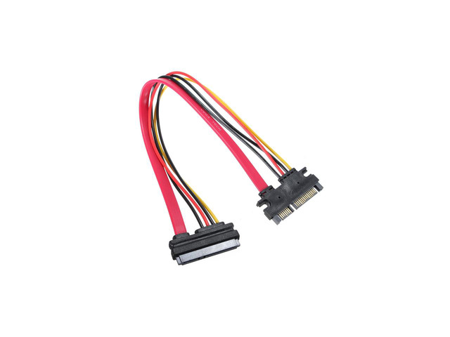 MALE TO FEMALE 7+15 PIN SERIAL ATA SATA DATA POWER EXTE,22P 7+15 Pin Serial ATA SATA Male to Female Data Power Combo Extension Cable M/F