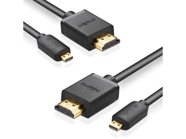 UGREEN Micro-HDMI to HDMI,Micro HDMI (Type D) to HDMI (Type A ) Male to Male High Speed Cable with Ethernet Gold Plated Support 3D & 4K Resolution...