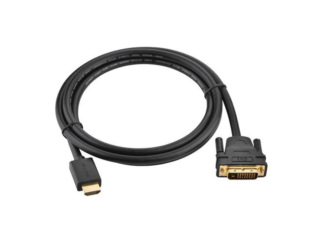 HDMI to DVI Converter adapter Cable, HDMI Male to DVI-D Male Cable Bi-Directional, Gold Plated Support 1080P for HDTV, Plasma, DVD and Projector...