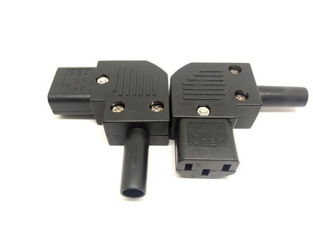 Rewireable IEC C13 Female Inline Right Angle Plug Connector Adapter AC 250V 10A,IEC320 C13 Female Plug Right Angle Side Entry / UPS Audio socket.