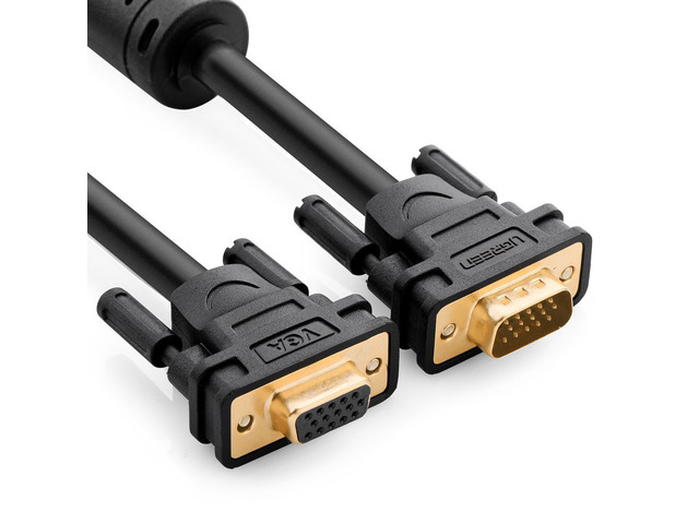 UGREEN VGA Extension Cable SVGA Male to Female HD15 Monitor Video Adapter Cable with Ferrite Cores Support 1080P Full HD for Laptop, PC, Projector,...