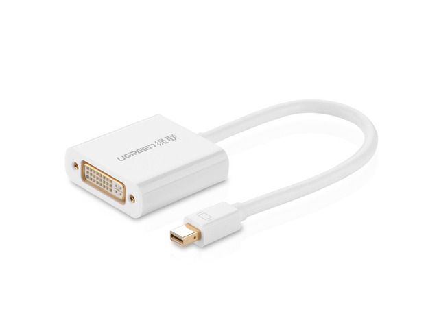 MINI DP to DVI, Mini DisplayPort/Thunderbolt Port Compatible to DVI Male to Female Adapter Converter 1080P