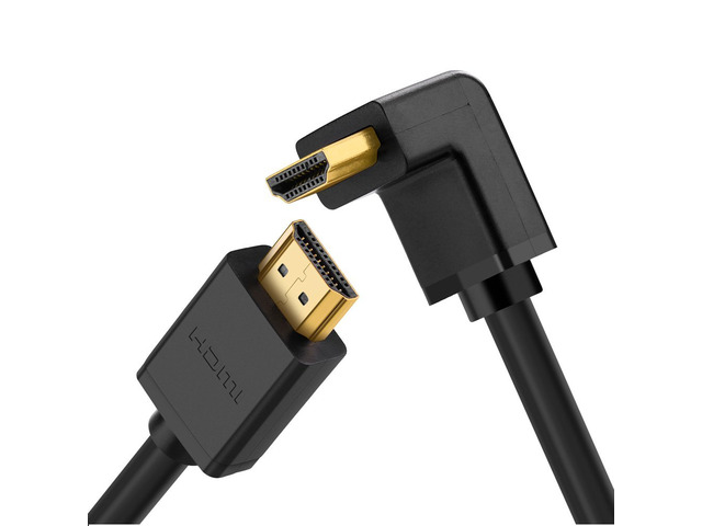 HDMI Cable Right Angle 90 Degree Elbow High Speed HDMI Cable Supports 4K 3D Ethernet and ARC for Roku, Boxee, Xbox360, PS3, Blu Ray Player, TV and...