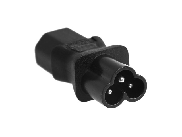 [2 Pack] IEC 320 C13 to C6 AC Power Adapter, IEC 3Pole Female to Mickey Mouse 3Pole Male AC Converter, C6 to C13 AC Adapter