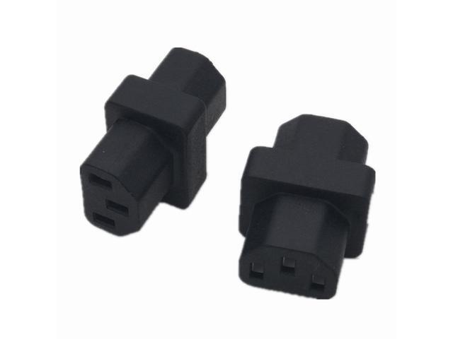 (2 Pack) C13 to C13 F/F, IEC 320 C13 Female to C13 Female Power Plug Adapter Extension Travel Converter, For C14 extender extension connecter PDU...