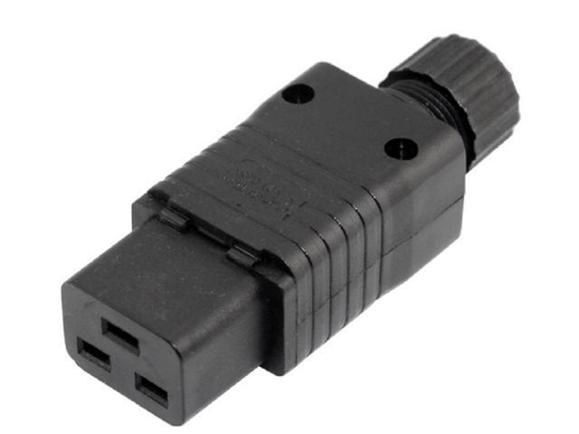 (2 Pack) IEC320 C19 Power Plug socket adapter, Tekit IEC 320 C19 Female Rewirable Power Connector adaptor 250VAC 16A