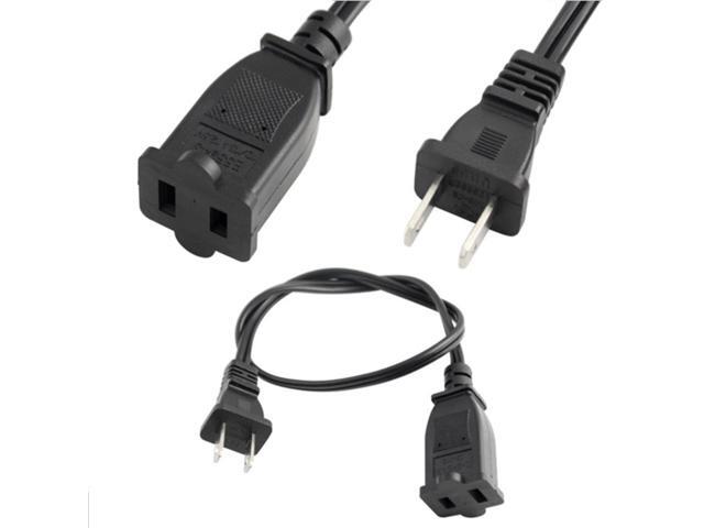 (1.64ft/0.5m) US power extension cable cord US AC 2-Prong male/female power cable,USA Outlet Saver Power Extension Cord Cable 2-prong 2 Outlets for...