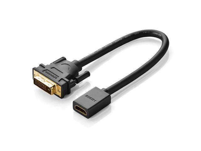 DVI to HDMI Converter Adapter Cable, HDMI Female to DVI-D Male Video Cable, HDMI to DVI 24+1 Converter 1080P for HDTV, Plasma, DVD and Projector...