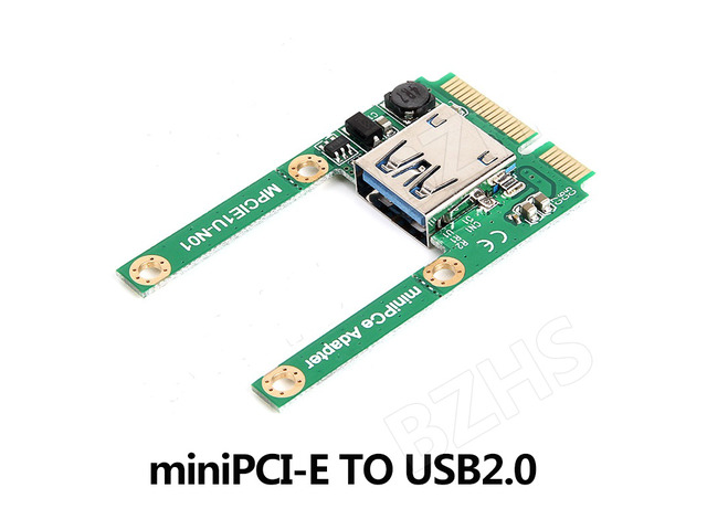 Mini PCIe to USB2.0 Adapter Card, Mini PCI Express Slot Expansion to USB 2.0 Interface Converter Support Full and Half Height Size,Mini PCI-E &...
