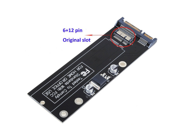 SSD Converter Adapter Card for Apple MacBook Air 2010 2011 SSD(12+6pin)to SATA Adapter,SSD to SATA or USB Adapter Card For 2010 2011 Macbook Air,...