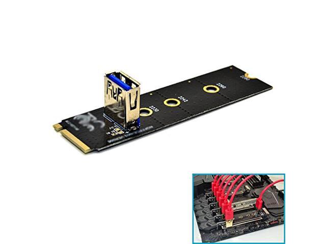 (2 Pack) NGFF M.2 To USB 3.0 PCI-E Riser Card M2 Slot Extender Adapter For BTC/ETH Mining,NGFF M.2 to PCI-E X16 Slot Transfer Card Mining Pcie...