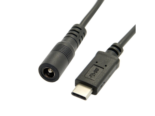 Tekit USB 3.1 Type C Male to DC 5.5X2.5mm Female Power Extension charge Cable for apple New Macbook (4in/10cm)