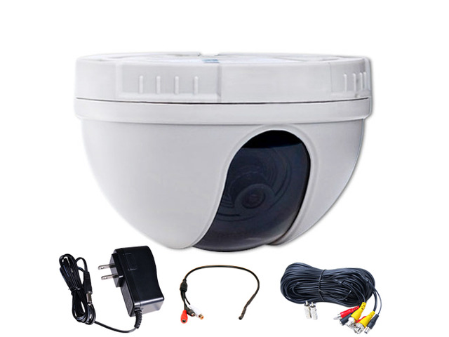 VideoSecu Dome Indoor CCD Security Camera 420TVL 3.6mm Wide Angle View Lens with Power Supply, Cable and Audio Microphone for CCTV Home DVR...