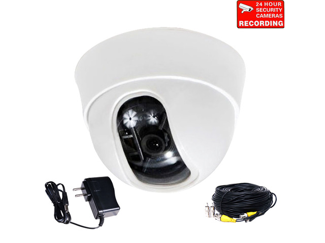 VideoSecu Dome Security Camera Built-in 1/3' Sony Effio CCD 600 TVL High Resolution 3.6mm Wide Angle Lens with Power Supply and Cable for CCTV DVR...