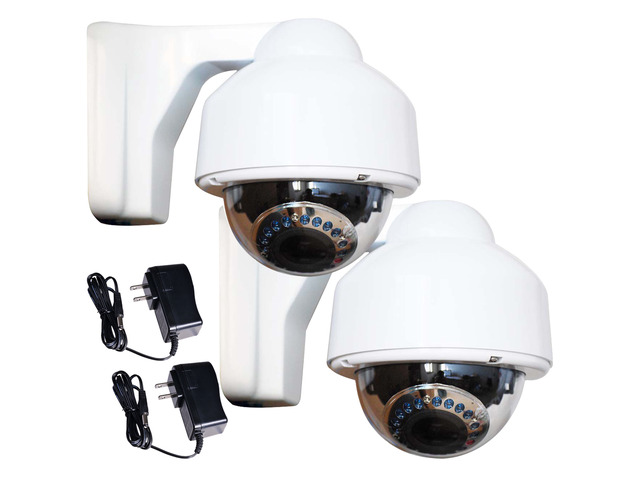 VideoSecu 2 Pack Outdoor Weatherproof Indoor IR Day Night Vision Security Camera Varifocal 3.5-8mm Lens 700TVL Built-in 1/3' Sony Effio CCD with 2...
