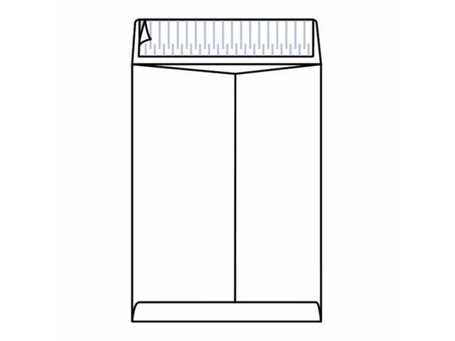 Open End Catalog Envelopes, 12' x 15-1/2', 25#, White Paper/Poly/Paper, Smooth Finish, Peel & Seal (Box of 500)