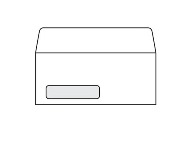 #10 Digi-Clear Window Envelopes, 4-1/8'x9-1/2' 24# White,CStyle Win, 1-1/8'x4-1/2', 7/8 from Lft, 1/2 from Btm 1-15/16'